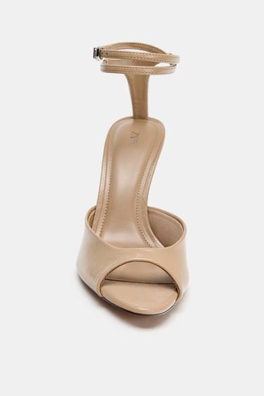 SANDALES À TALONS BRACELET - Beige de Zara - Image 3