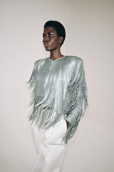 VESTE FRANGES PAILLETTES ZW COLLECTION - Pierre de Zara