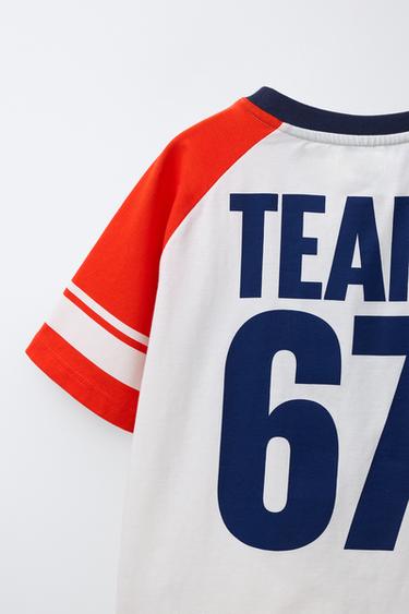 T-SHIRT IMPRIMÉ TEAM SIX SEVEN - Blanc cassé de Zara - Image 3