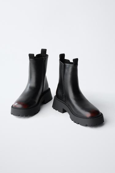 BRUSHED ANKLE BOOTS - Black by Zara - Image 2