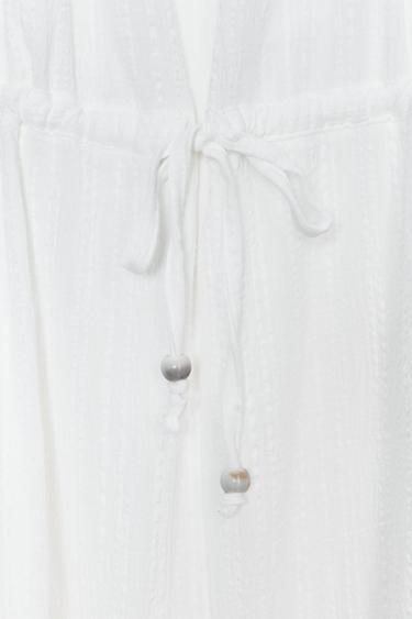 ROBE MIDI À PANNEAUX - Blanc de Zara - Image 6