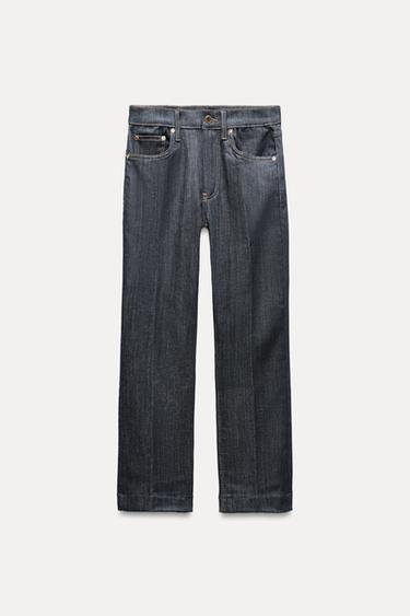 JEANS ZW COLLECTION BOOTCUT TIRO ALTO CROPPED - Azul de Zara