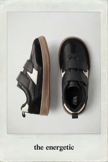 LEATHER STRAP BAREFOOT SNEAKERS - Black by Zara