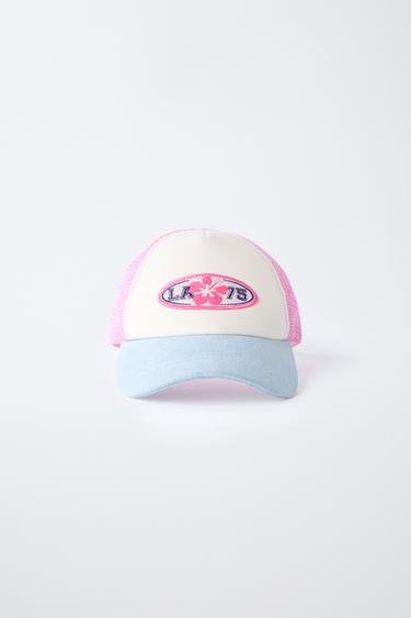 6-14 AÑOS/ GORRA REJILLA BORDADO - Rosa de Zara