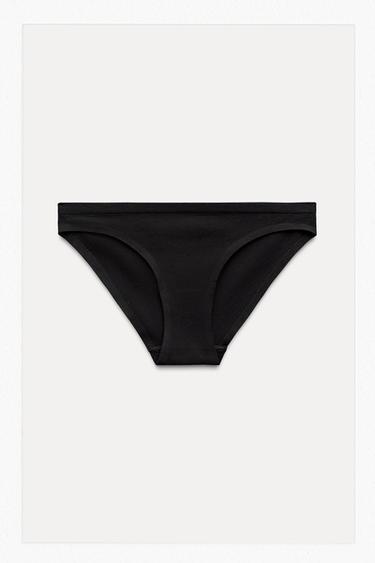 Zara SEAMLESS PANTIES - Black