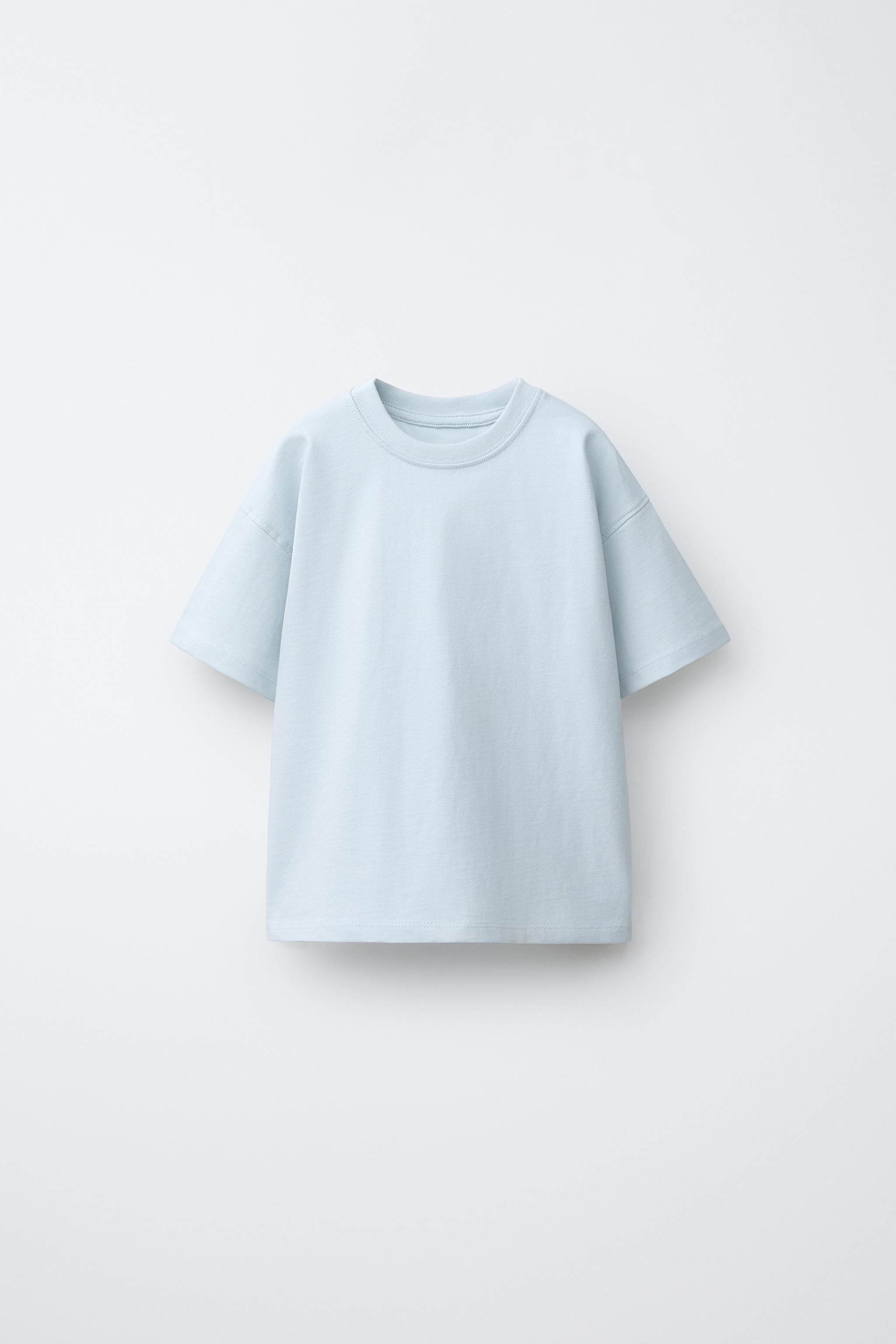 PLAIN T-SHIRT — Light blue