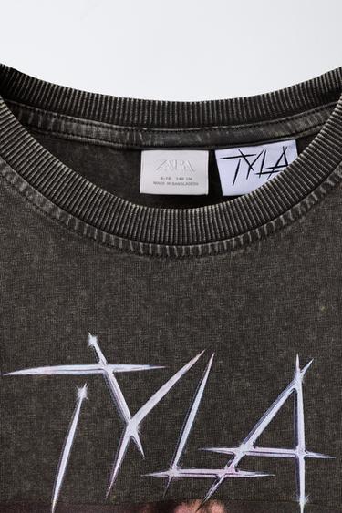 T-SHIRT EFFET DÉLAVÉ TYLA © - Gris anthracite de Zara - Image 2
