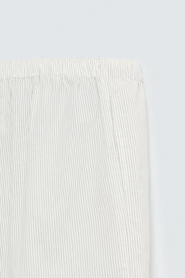 BERMUDA RAYÉ EN COTON ET CHANVRE - Rayures de Zara - Image 8