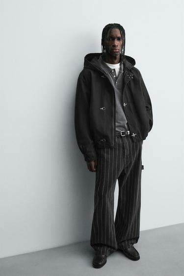 VESTE À CAPUCHE ET BRANDEBOURGS - Noir de Zara - Image 4