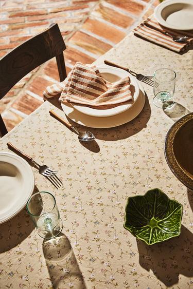 FLORAL COTTON TABLECLOTH - Butter by Zara - Image 5