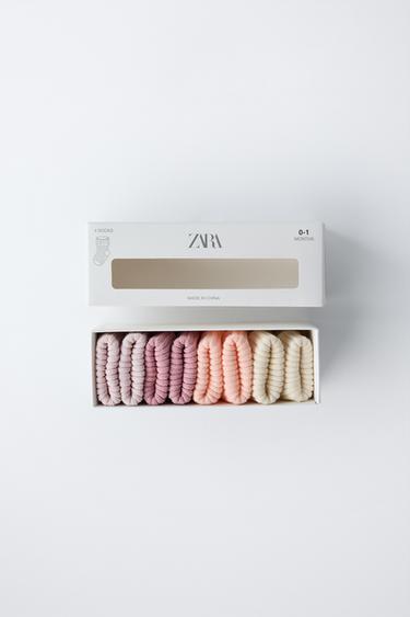 PACK OF 4 COLOURED SOCKS - Pink by Zara