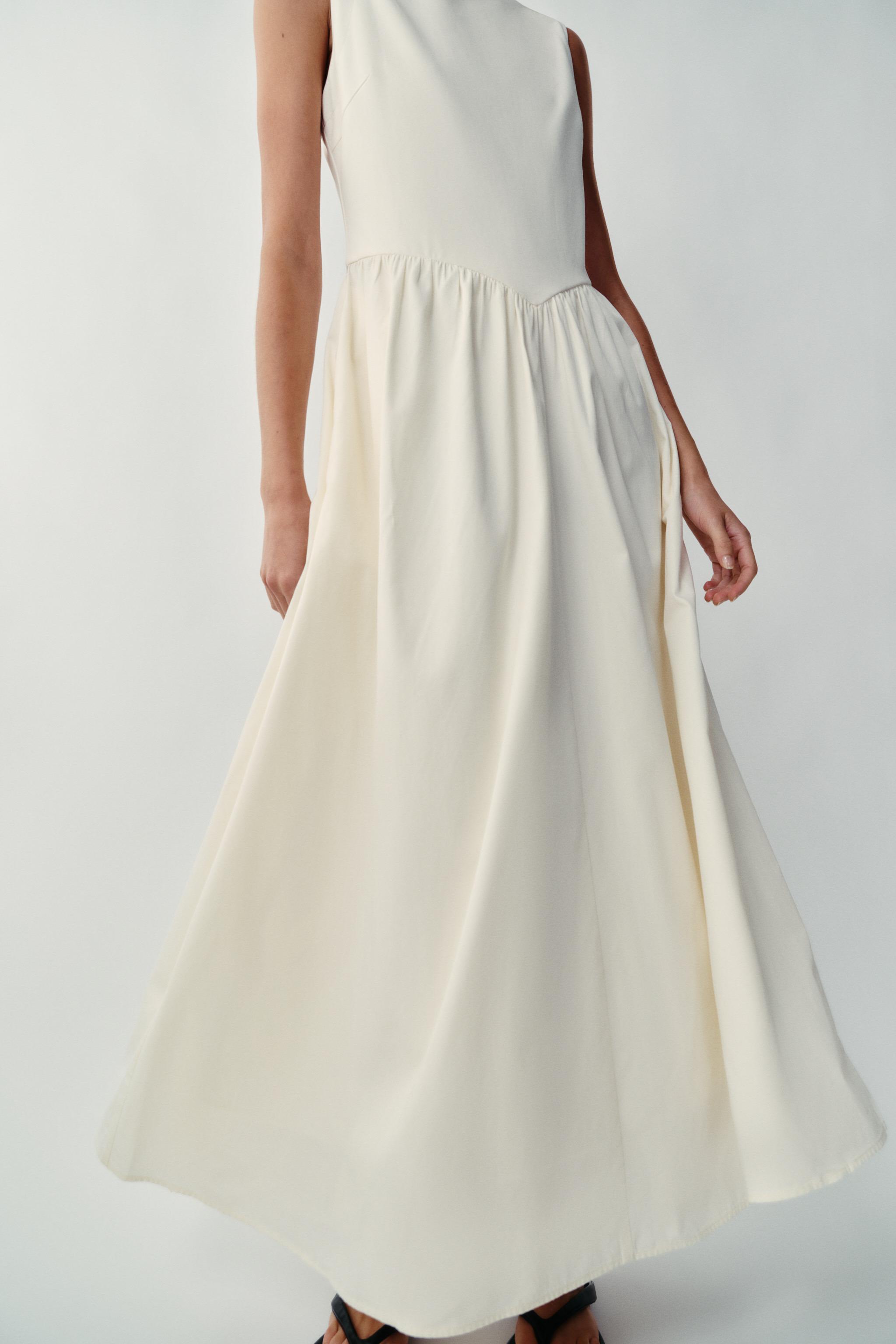 Женские платья Zara COMBINATION MIDI DRESS — фото 4