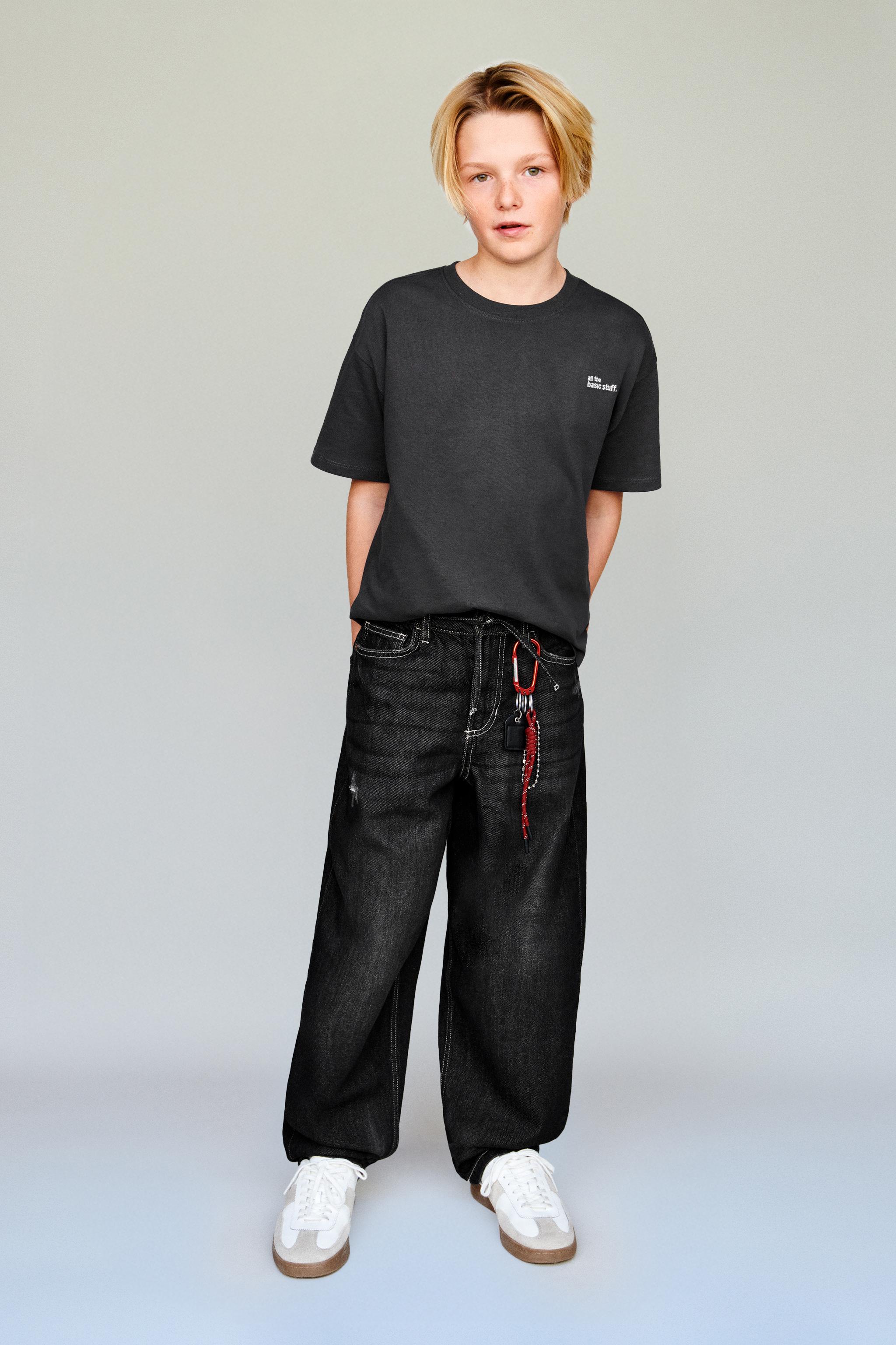 HEAVY WEIGHT SLOGAN T-SHIRT — Anthracite grey