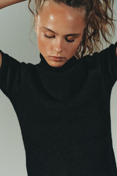 JERSEY MANGA CORTA PUNTO SOFT - Negro de Zara