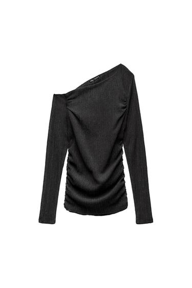 TEXTURED ASYMMETRIC TOP