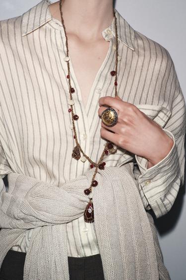 MAXI RING WITH GLITTER TEXTURE - Gold / Silver by Zara
