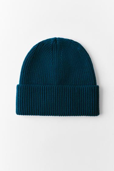 GORRO BEANIE VUELTA - Verde azul de Zara