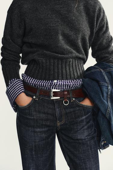 PULL EN MAILLE CÔTELÉE - Gris chiné de Zara - Image 5