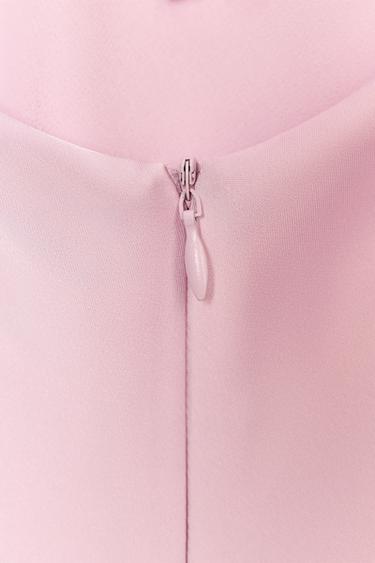 SATIN MIDI DRESS - Pink / Mauve by Zara - Image 6