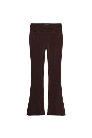 FLARE CREPE TROUSERS