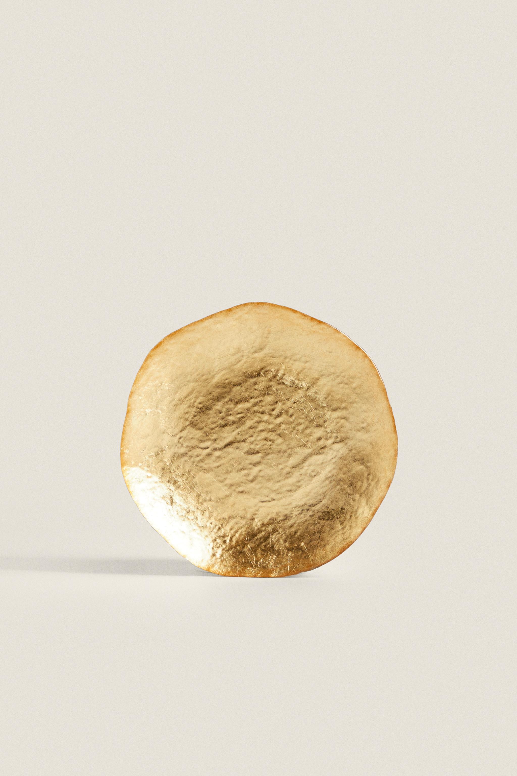 ASSIETTE À PAIN VERRE RECYCLABLE DORÉ