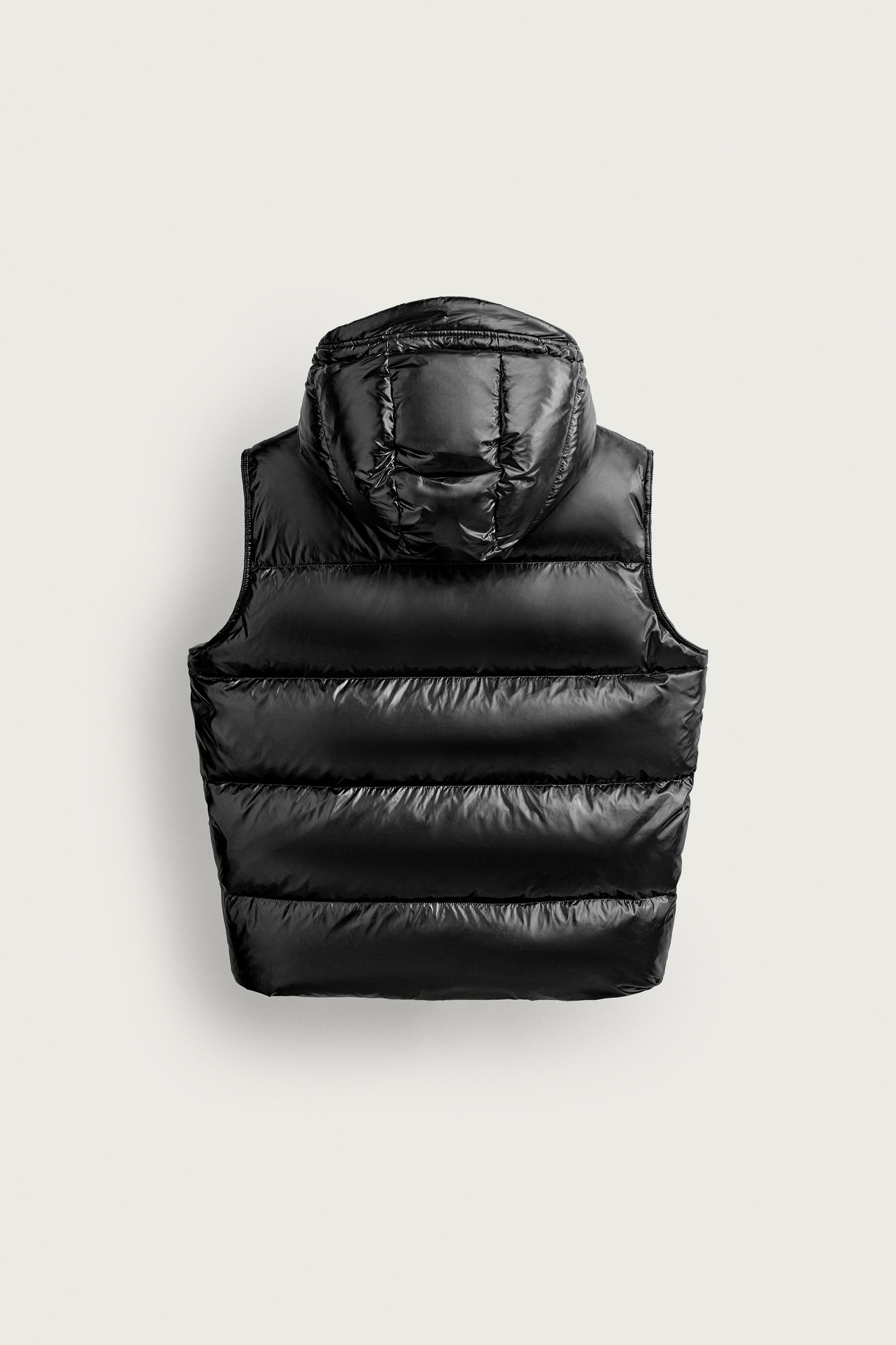WATER-REPELLENT 60/40 DOWN VEST — Black