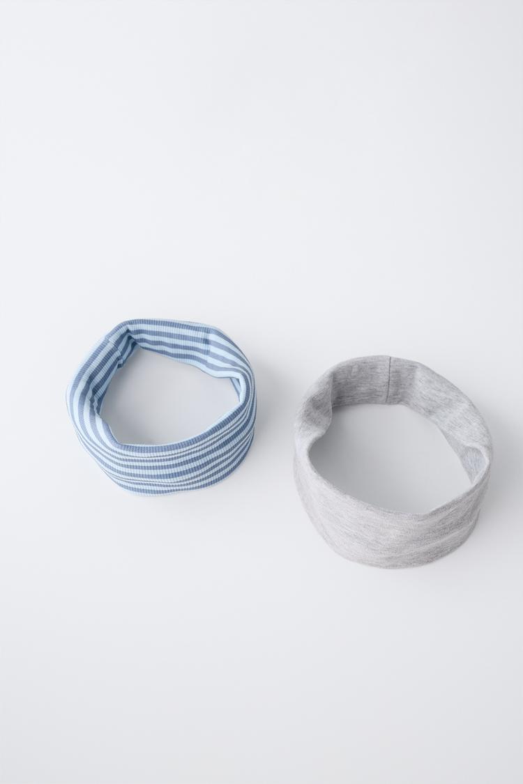 Paquete de 2 diademas elásticas de rayas 5