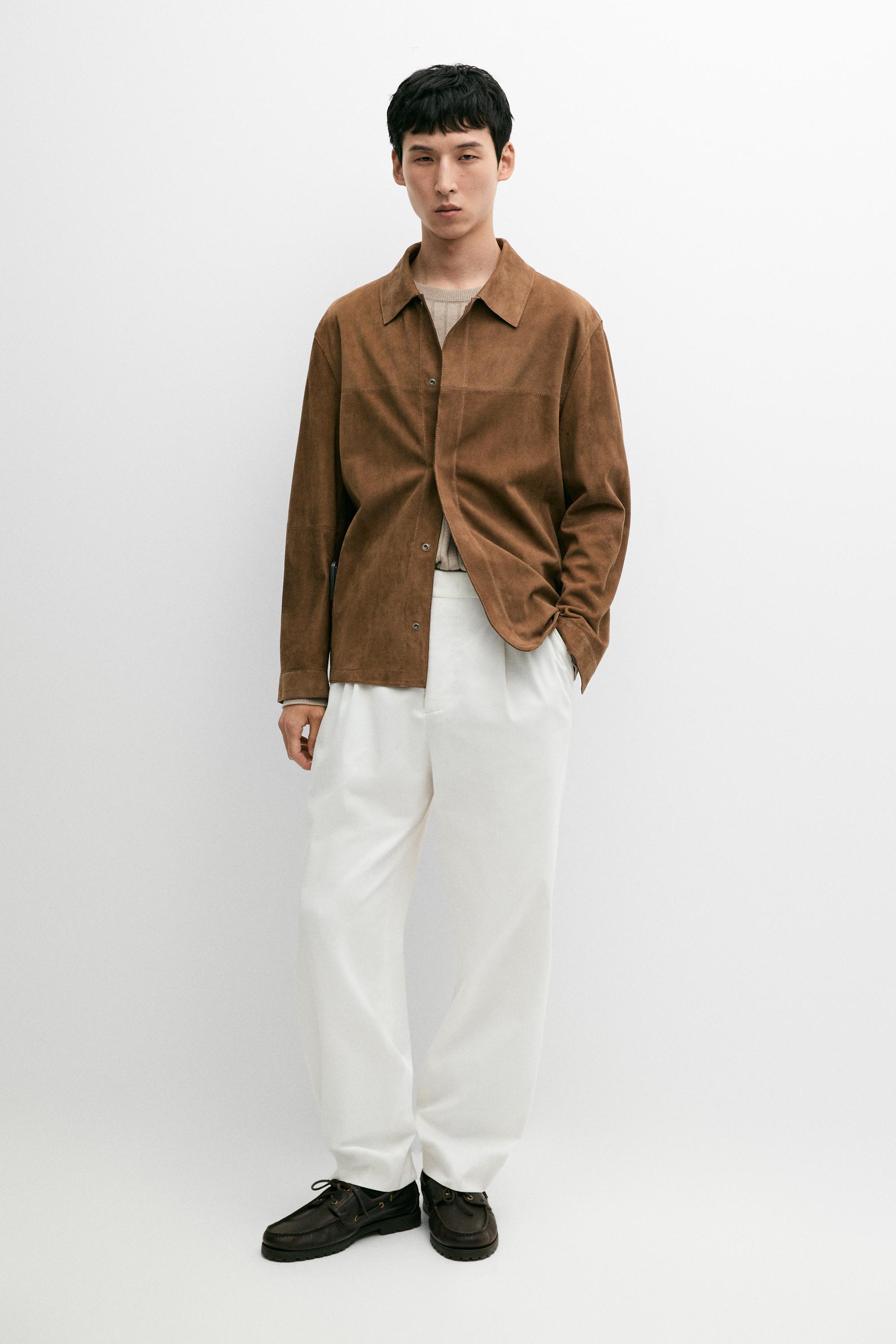 Lightweight suede leather overshirt — 734