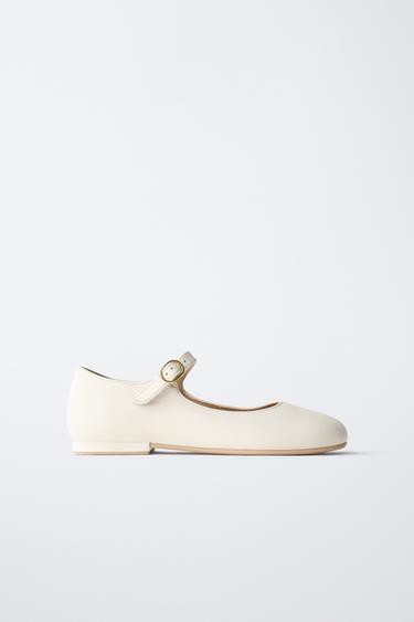 LEATHER SHOES - White by Zara - Image 0