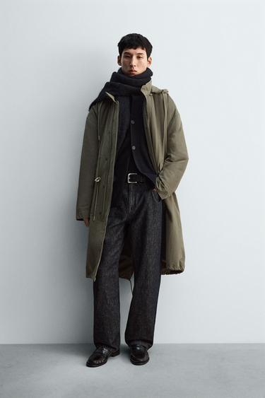 투인원 탈부착 파카 - Zara 카키