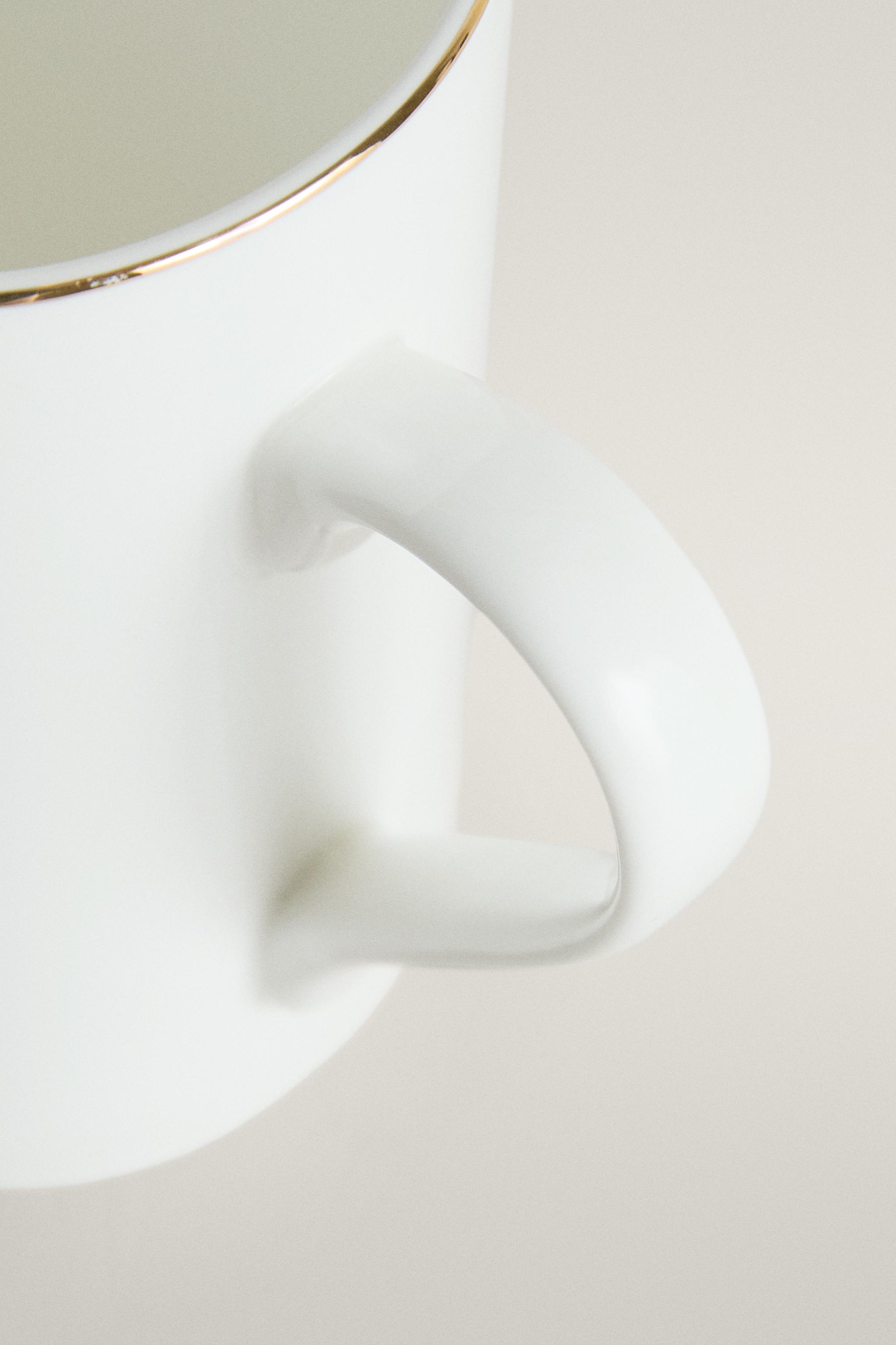 RIMMED BONE CHINA MUG