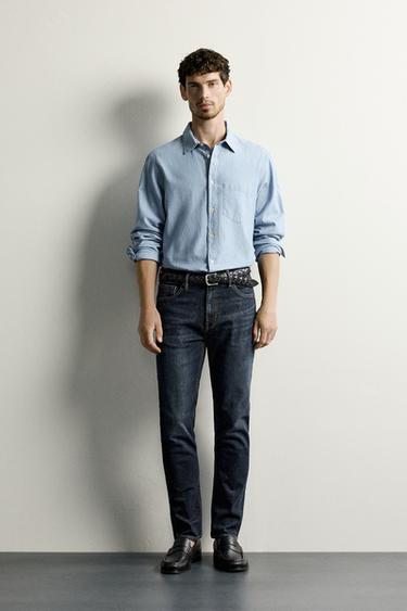 BASIC SLIM FIT JEANS - Blue by Zara