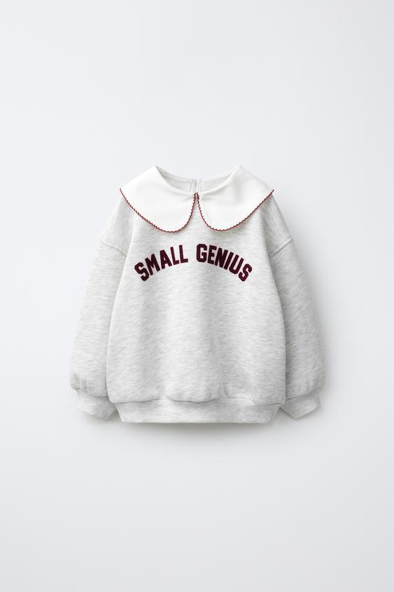 FLOCK SLOGAN SWEATSHIRT - Grey marl by Zara - Image 0