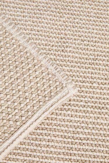 TAPIS DE BAIN COTON ET CHANVRE - Beige clair de Zara - Image 3