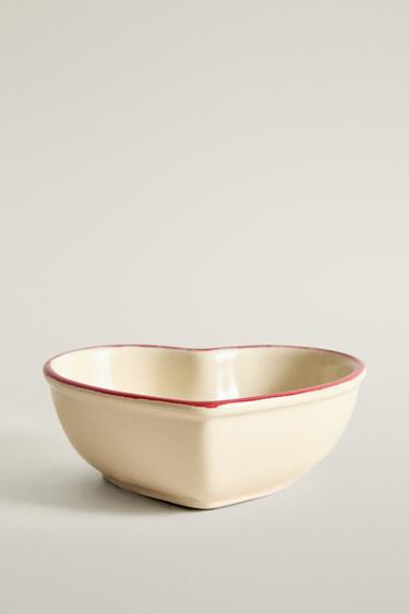 CHRISTMAS HEART CERAMIC BOWL — White 3