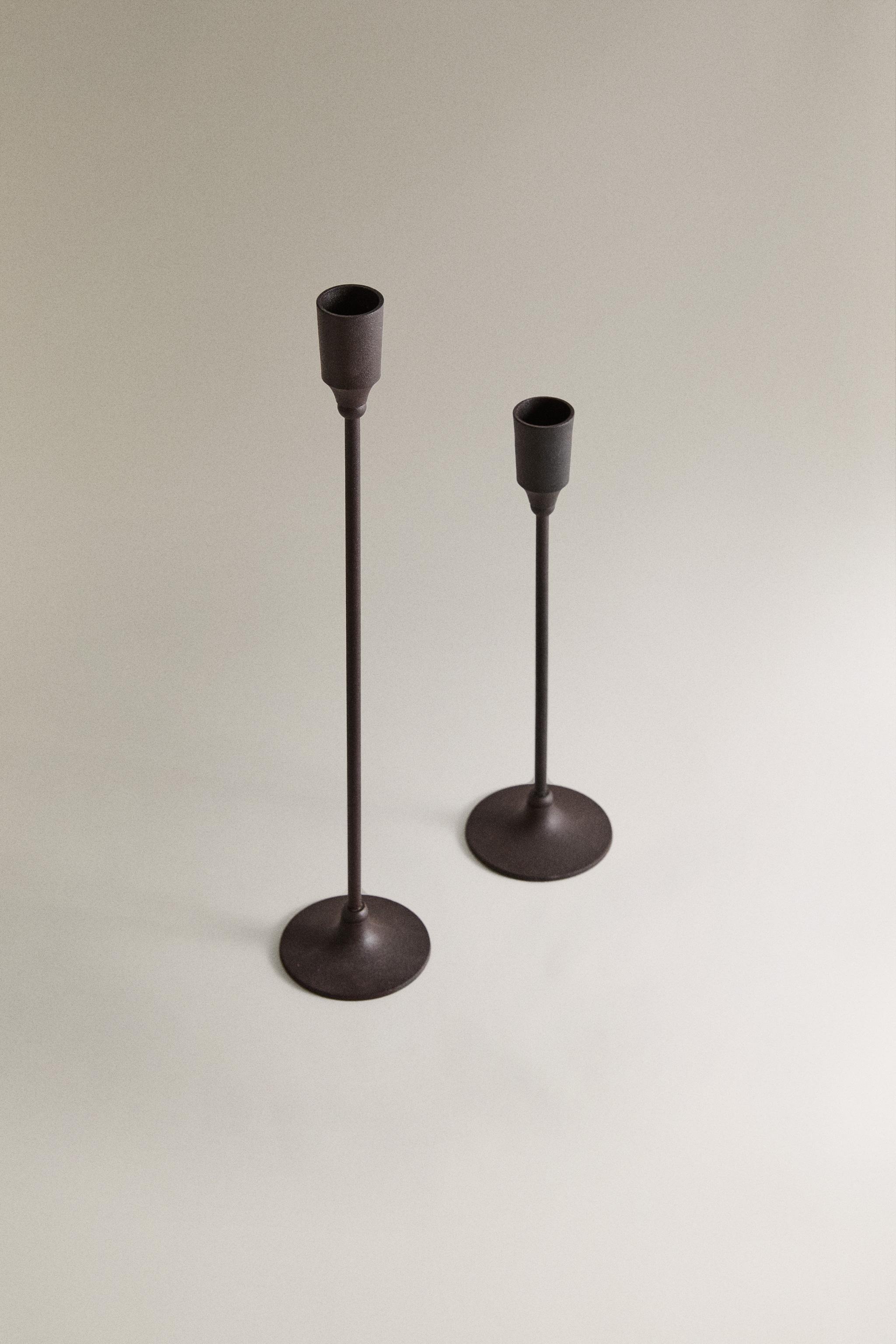 BRASS CANDLESTICK — Black