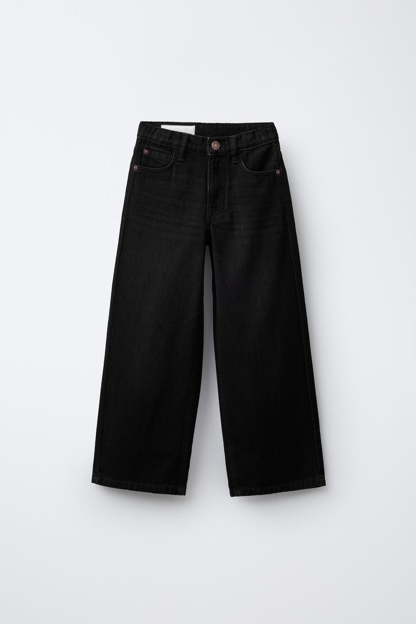 ワイドレッグデニムパンツ - ブラック | ZARA Japan / 日本