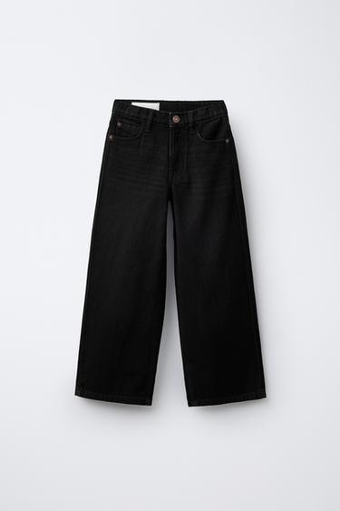 JEANS PERNA LARGA - Preto da Zara
