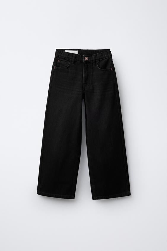 WIDE-LEG JEANS - Black de Zara - Imagen 0
