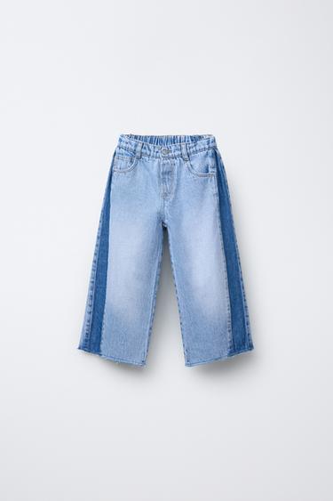 JEANS جينز ممزوج WIDE LEG - أزرق فاتح by Zara