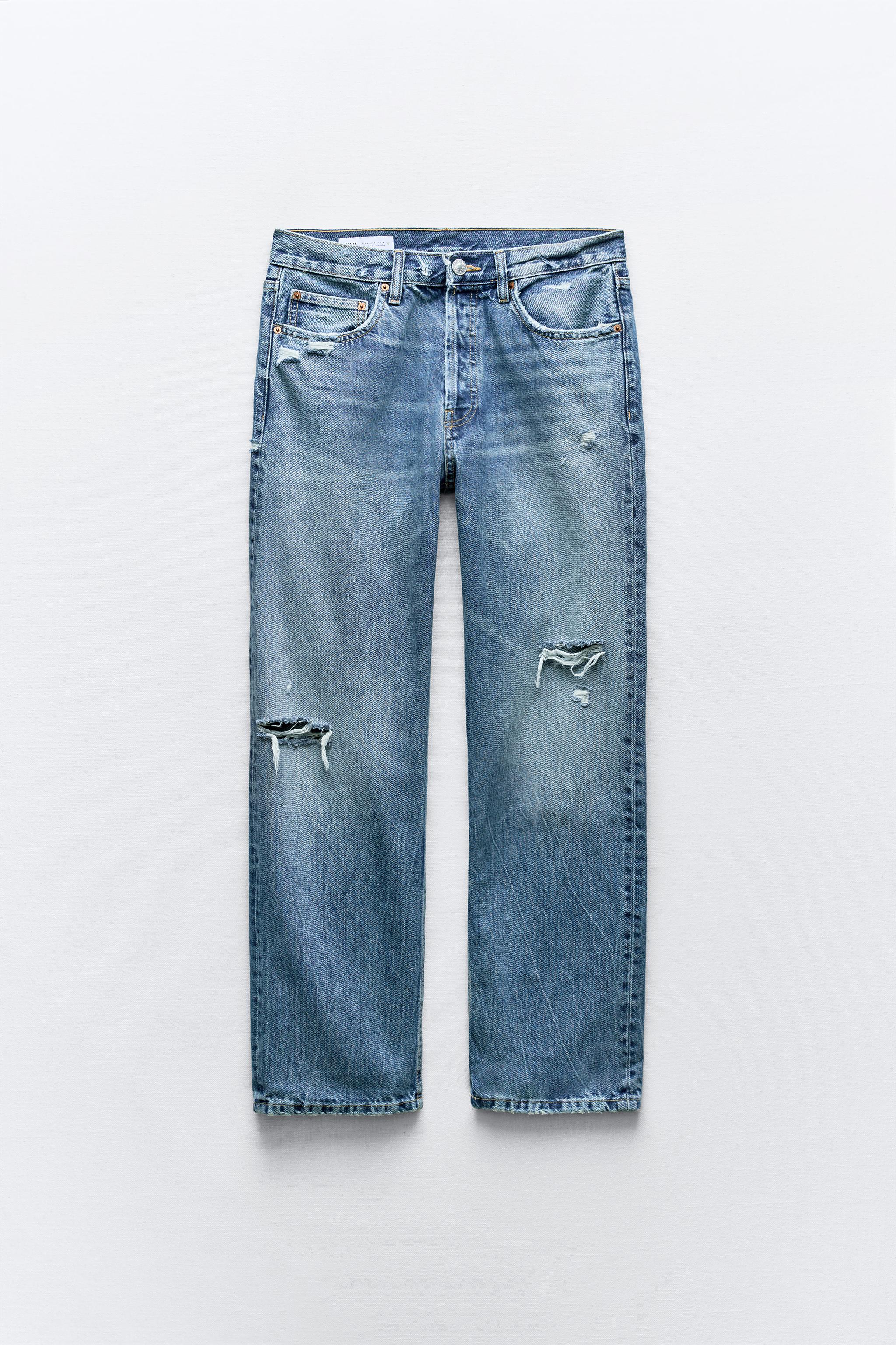 TRF BOYFRIEND LOW-RISE デニムパンツ - ブルー | ZARA Japan / 日本