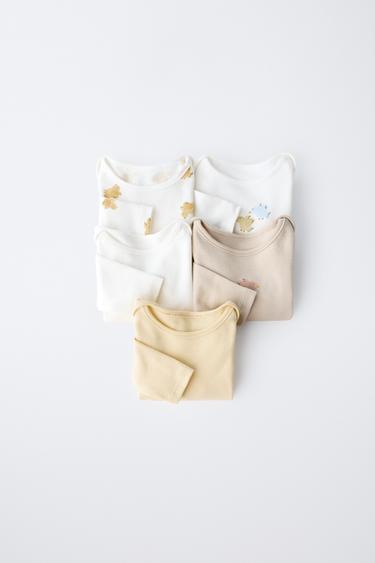 5-PACK OF BIRD PRINT BODYSUITS - Multicoloured by Zara - Image 0