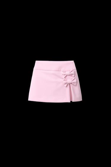 FALDA BERMUDA LAZO - Rosa claro de Zara - Imagen 0