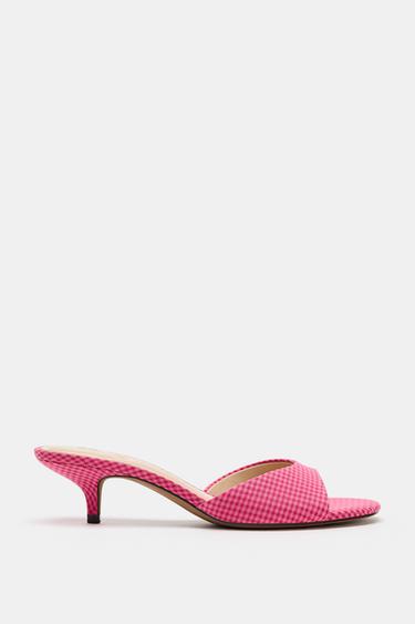 Zaras SANDALER MED VICHYMÖNSTER - Flerfärgad