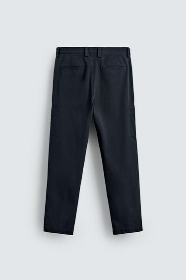 PANTALÓN CARGO STRAIGHT FIT - Marino de Zara