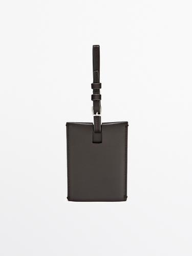 Étiquette pour bagage en cuir nappa - Marron de Zara - Image 0