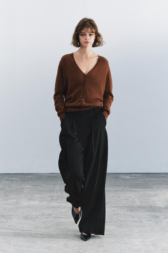ZW COLLECTION PLEATED TROUSERS - Black by Zara - Image 4