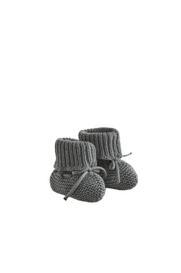 KNIT BABY BOOTIES - Grey by Zara
