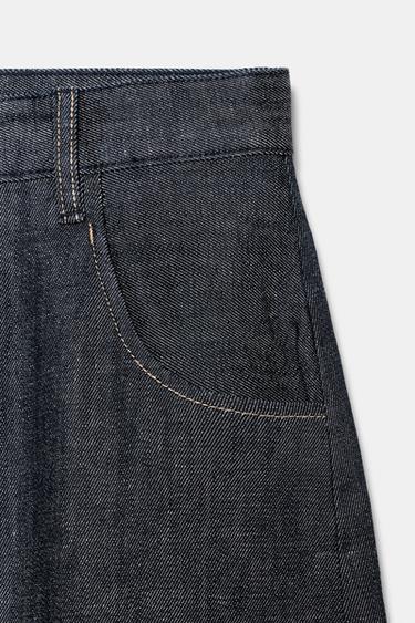 JEAN TRF BARREL TAILLE HAUTE - Indigo foncé de Zara - Image 5