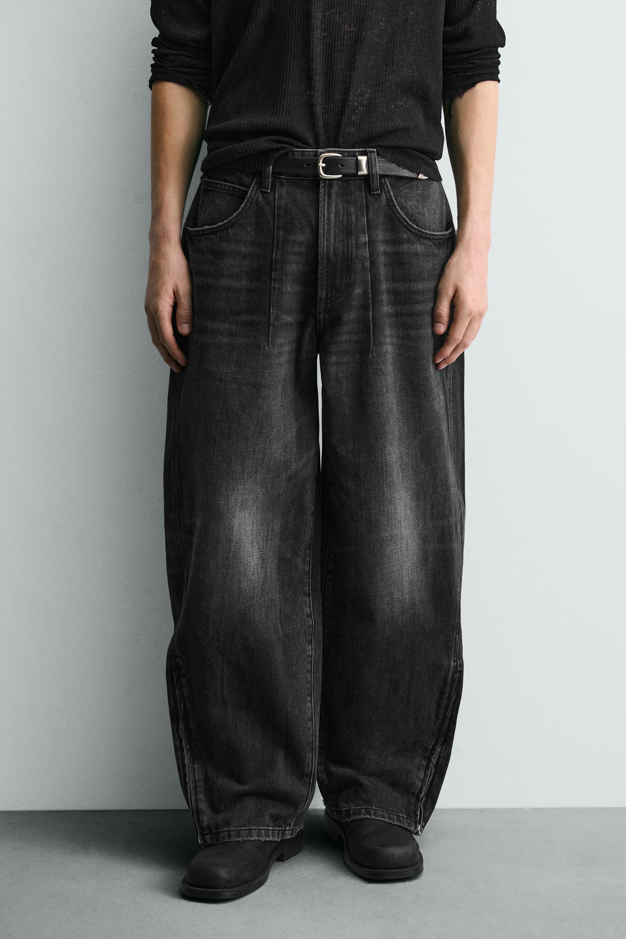 JEANS BALLOON FIT À FERMETURES ÉCLAIR